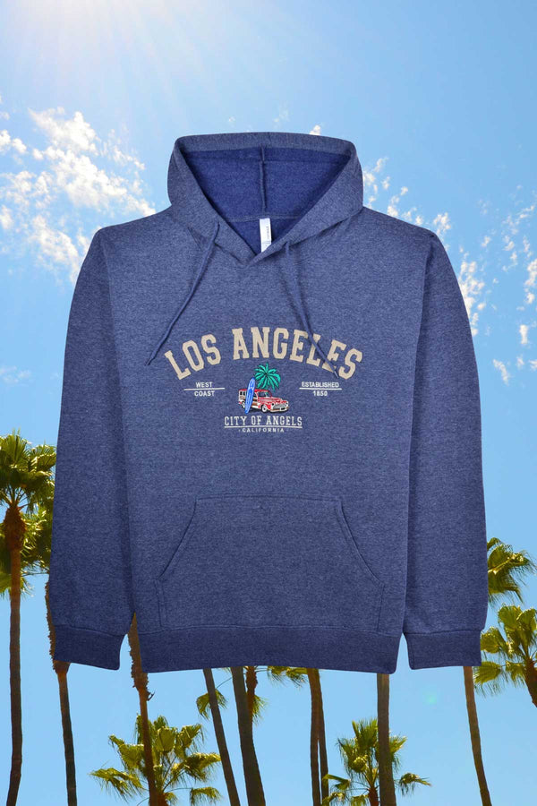 Women los angeles hoodie vintage woody car