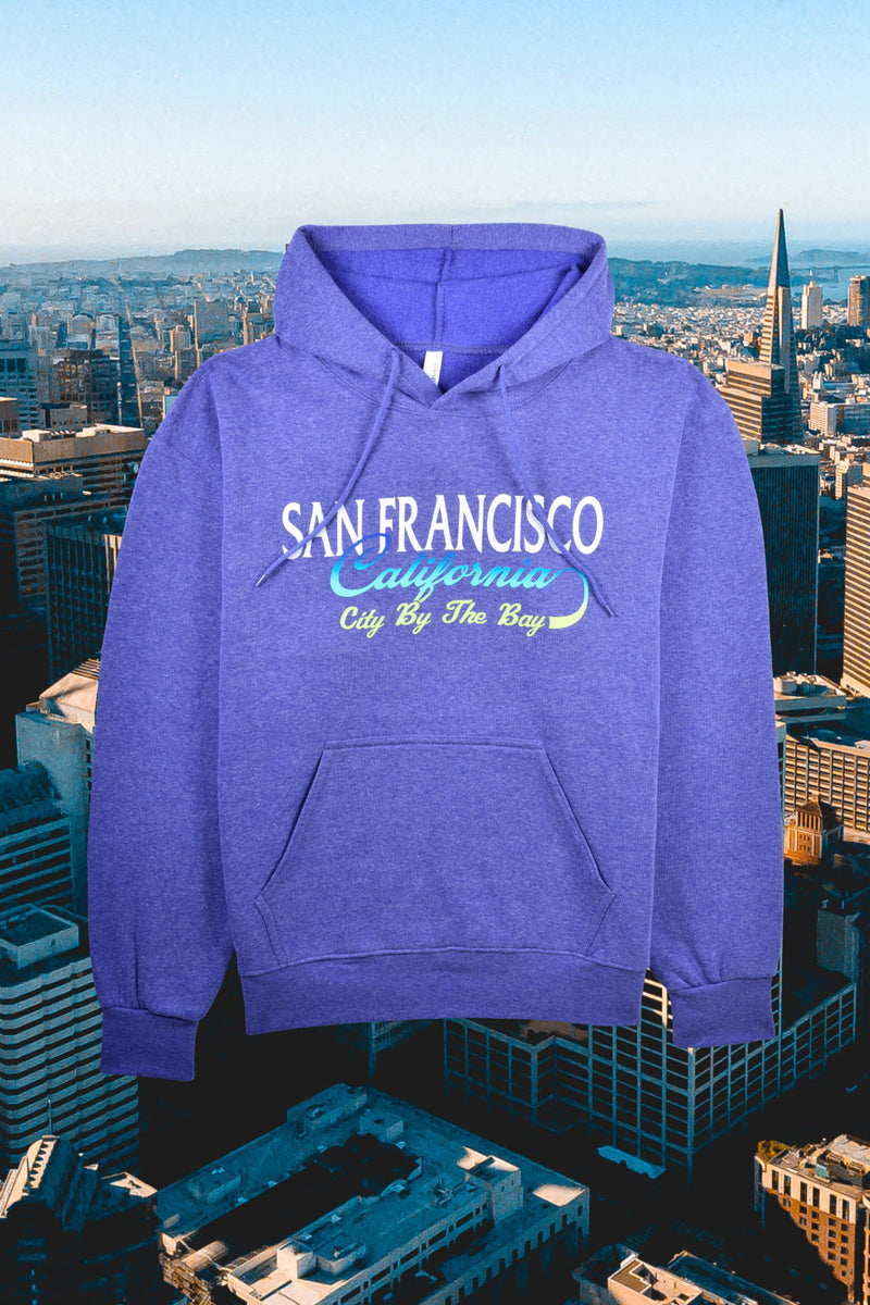 City By The Bay Hoodie San Francisco With Retro Ombre Graphic – ZAPAMAX