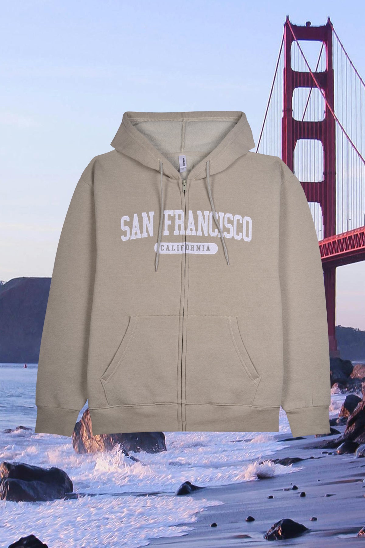 Embroidered San Francisco hoodie - front view