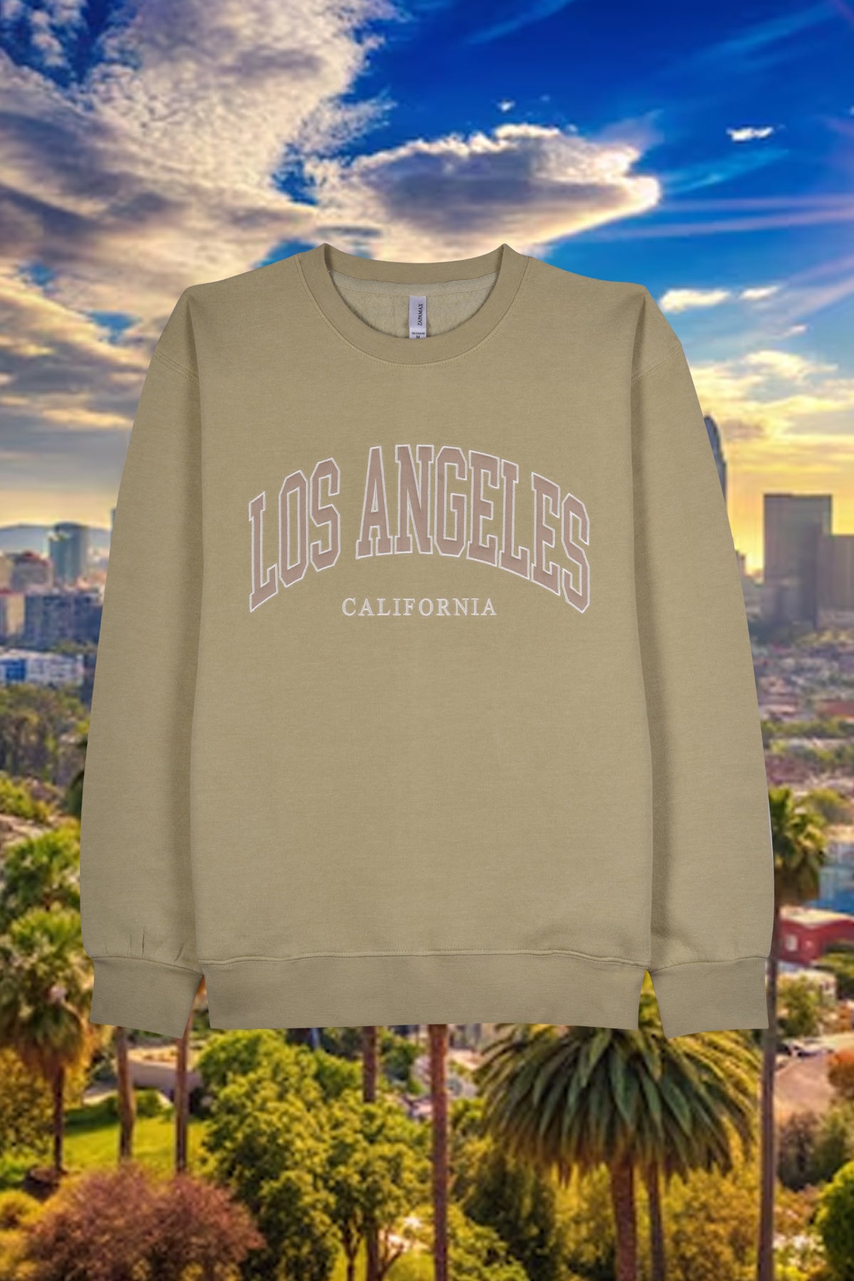 Adult Good 2 Sweat Crewneck Sweatshirt - No V-Notch, Side Pockets  city background view