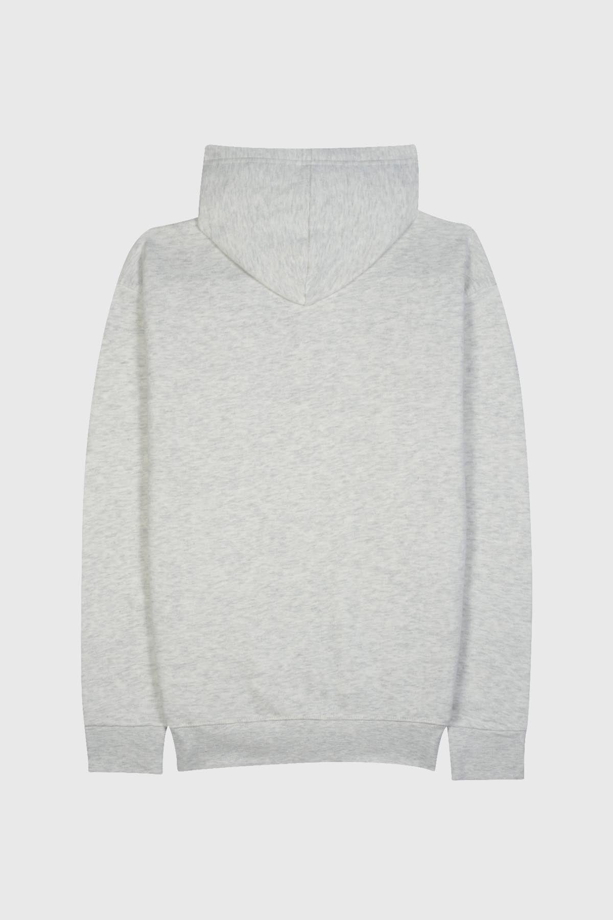 Adult embroidered 'NEW YORK' zip-up hoodie in soft fleece fabric - HTR OATMEAL