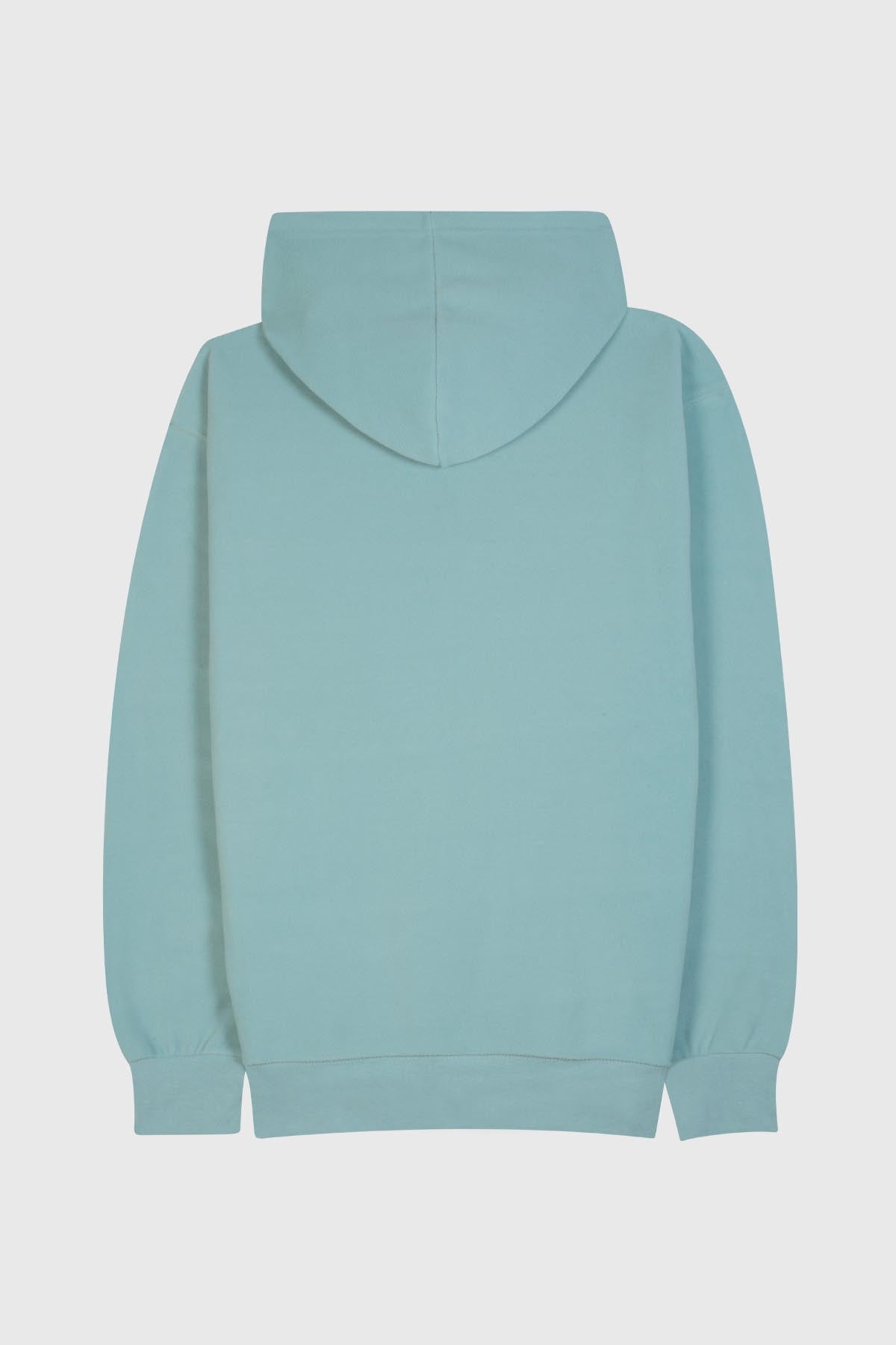 Adult unisex polar fleece hoodie with embroidered New York  - POL SINGA SAGE 