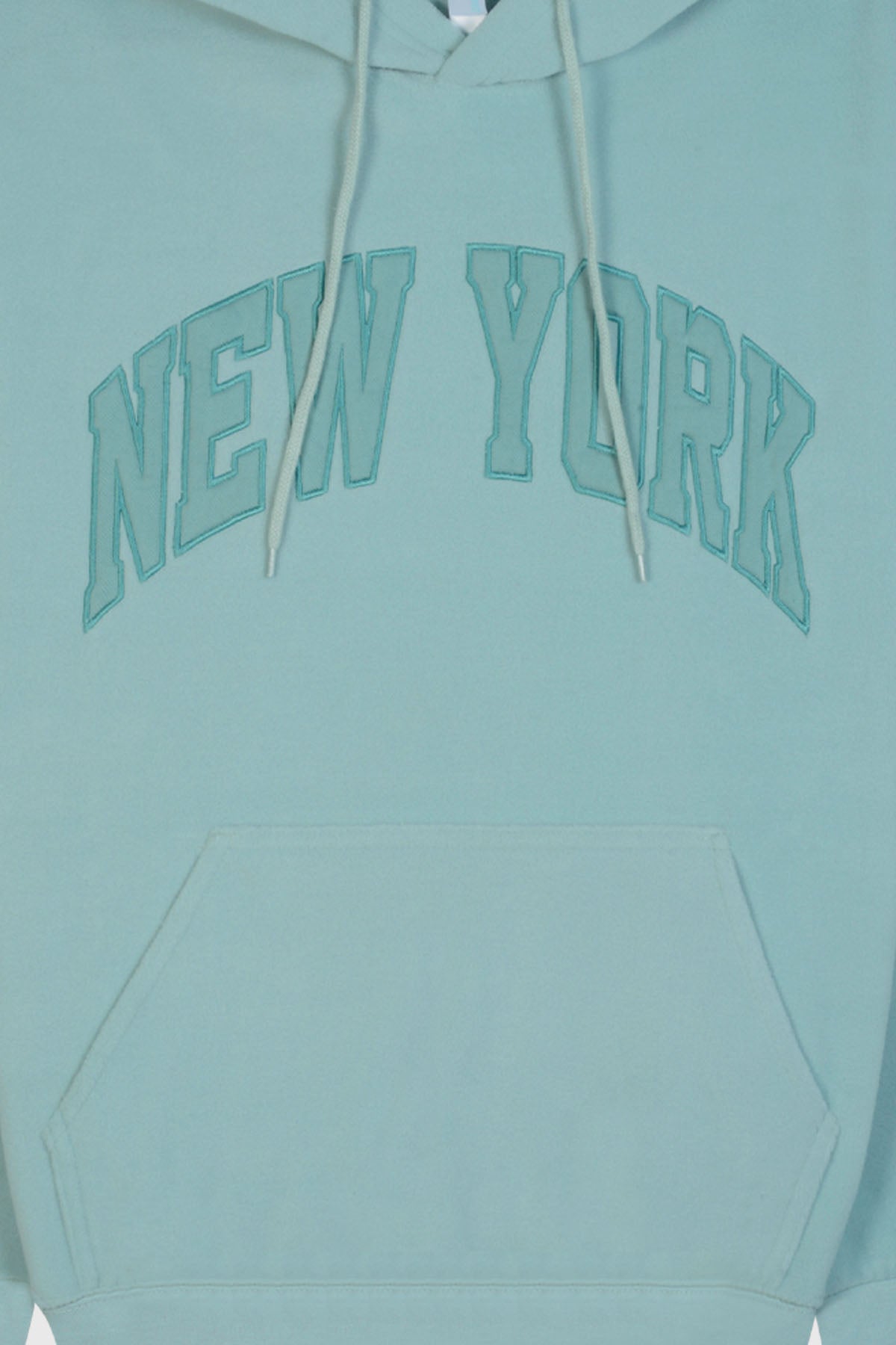 Adult unisex polar fleece hoodie with embroidered New York  - POL SINGA SAGE 