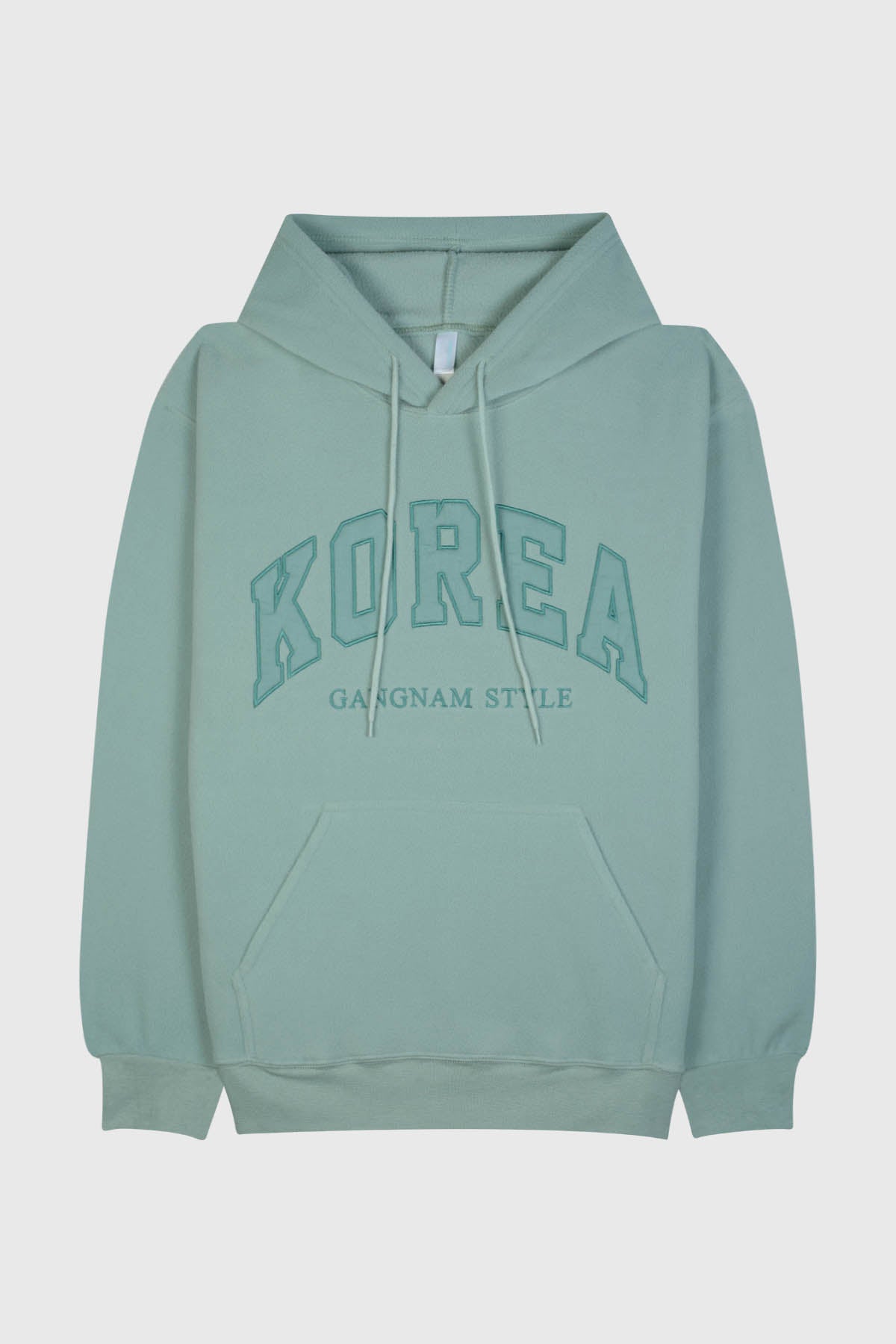 Adult unisex hoodie and Korea Gangnam Style chest embroidery.