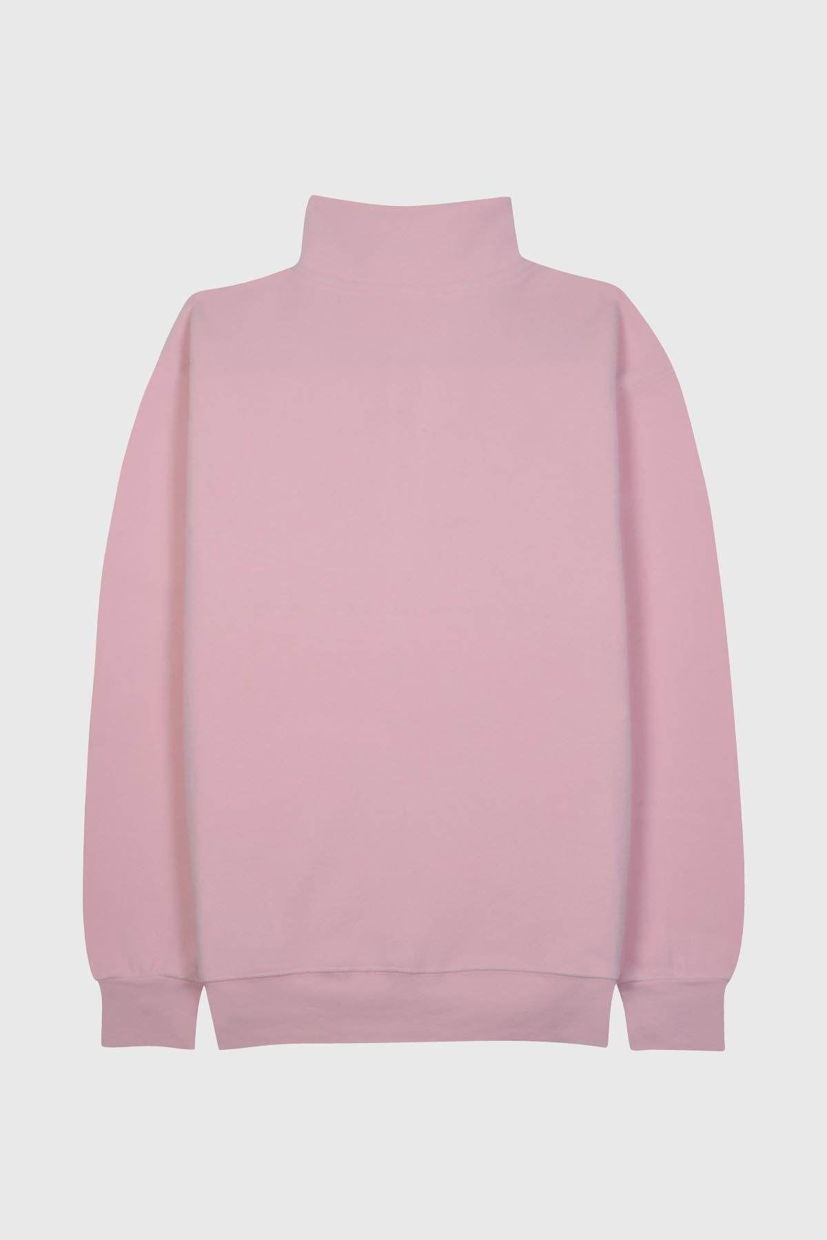 Adult Polar Fleece Quarter Zip Sweatshirt Embroidered TOKYO JAPAN Side Pockets - POL PEACH