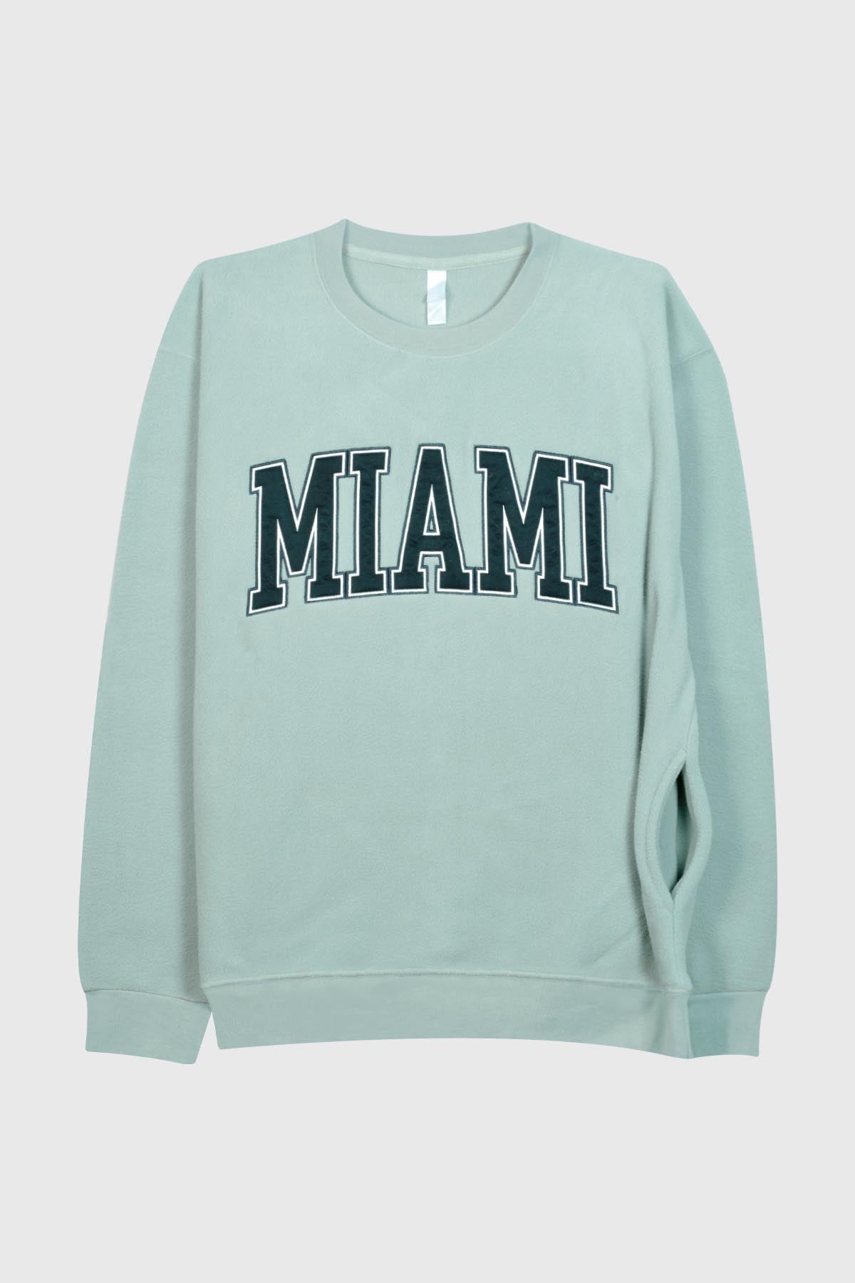 Adult Embroidered 'MIAMI' Sweatshirt with Two Side Pockets – POL SINGA SAGE