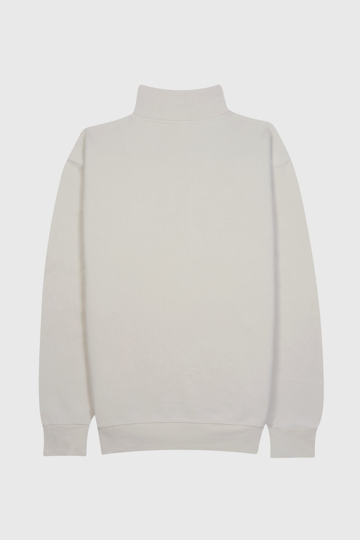 Adult Embroidered Quarter Zip Sweatshirt PARIS FRANCE Design Fleece Side Pockets – Beige