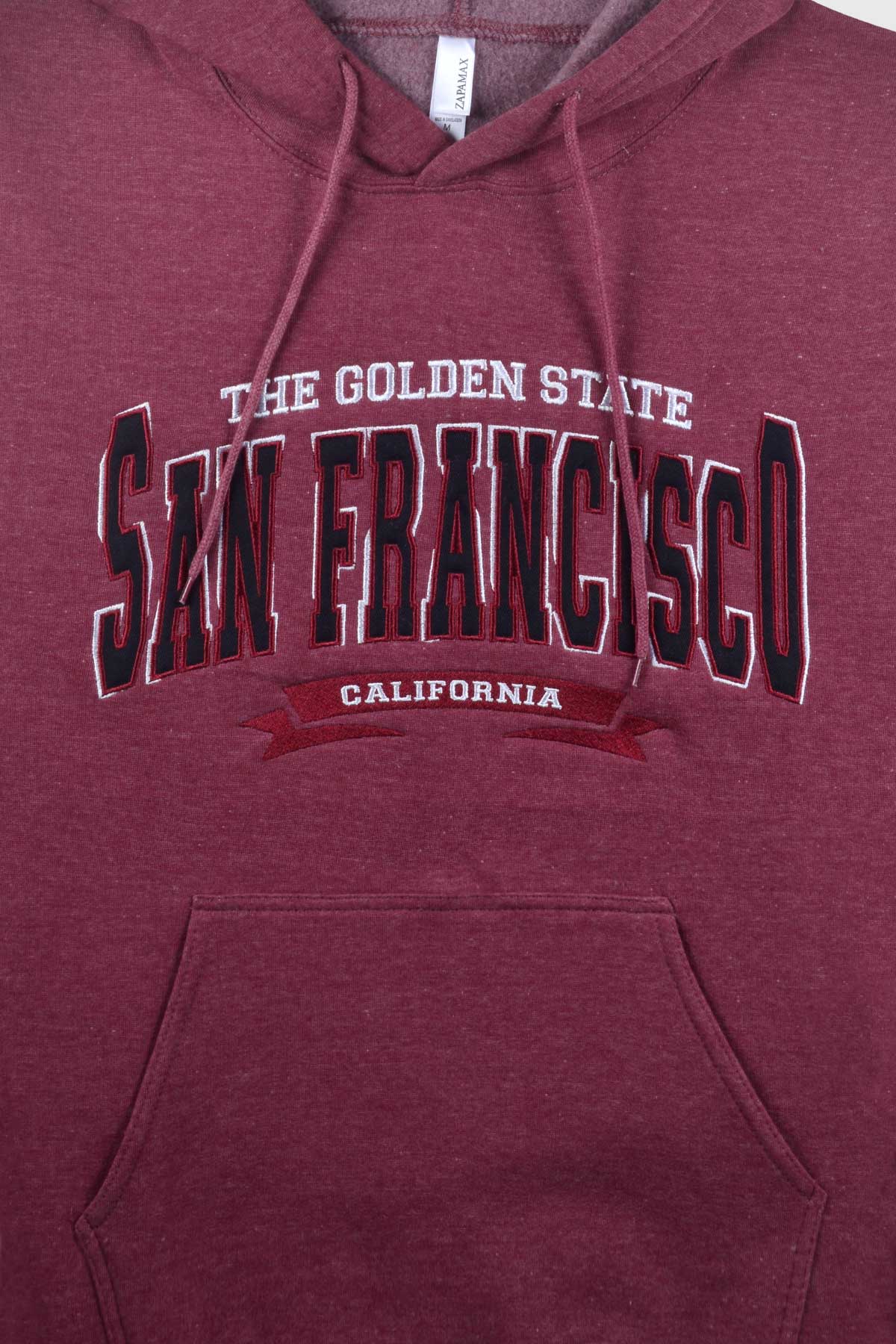 San Francisco California hoodie with embroidered athletic arch