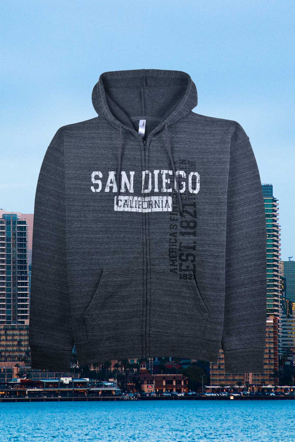 San Diego Zip Up Hoodie