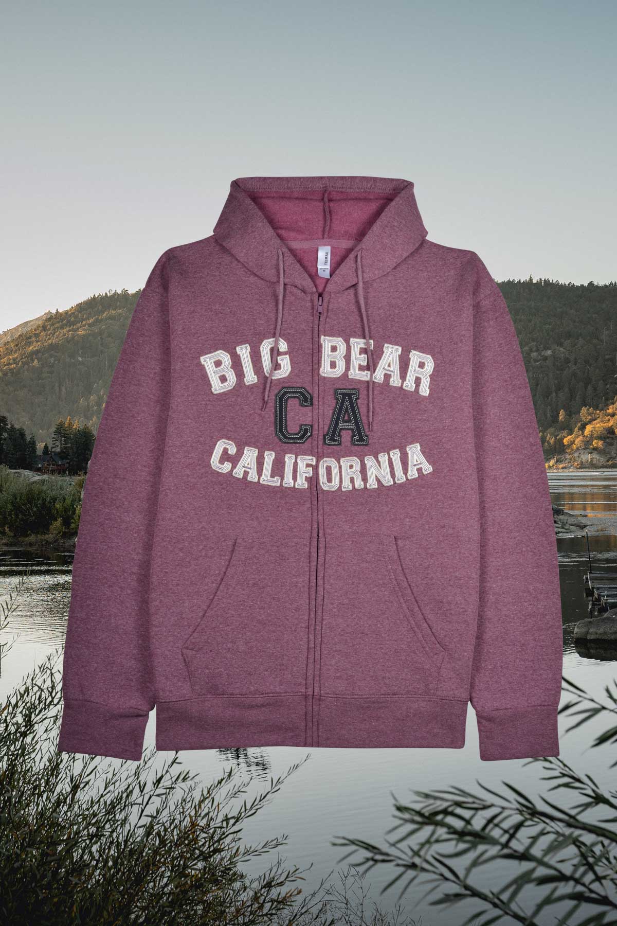 Big bear california zip hoodie for women's