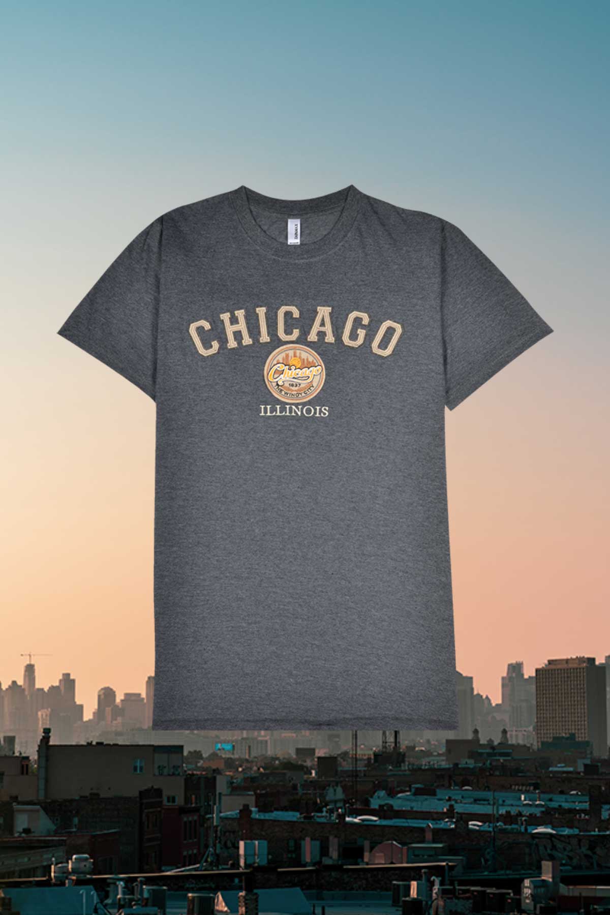 chicago skyline t shirt