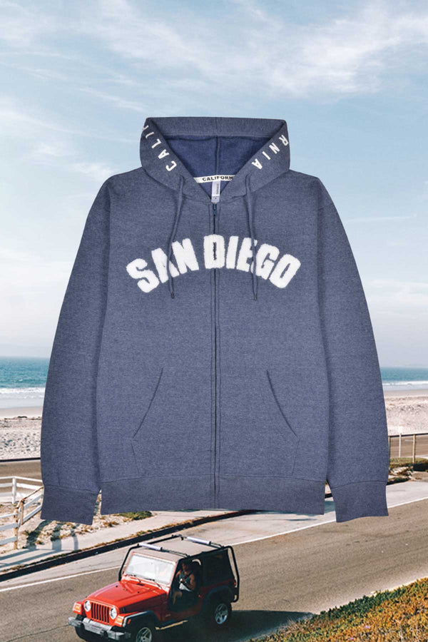 San Diego Zip Up Hoodie 