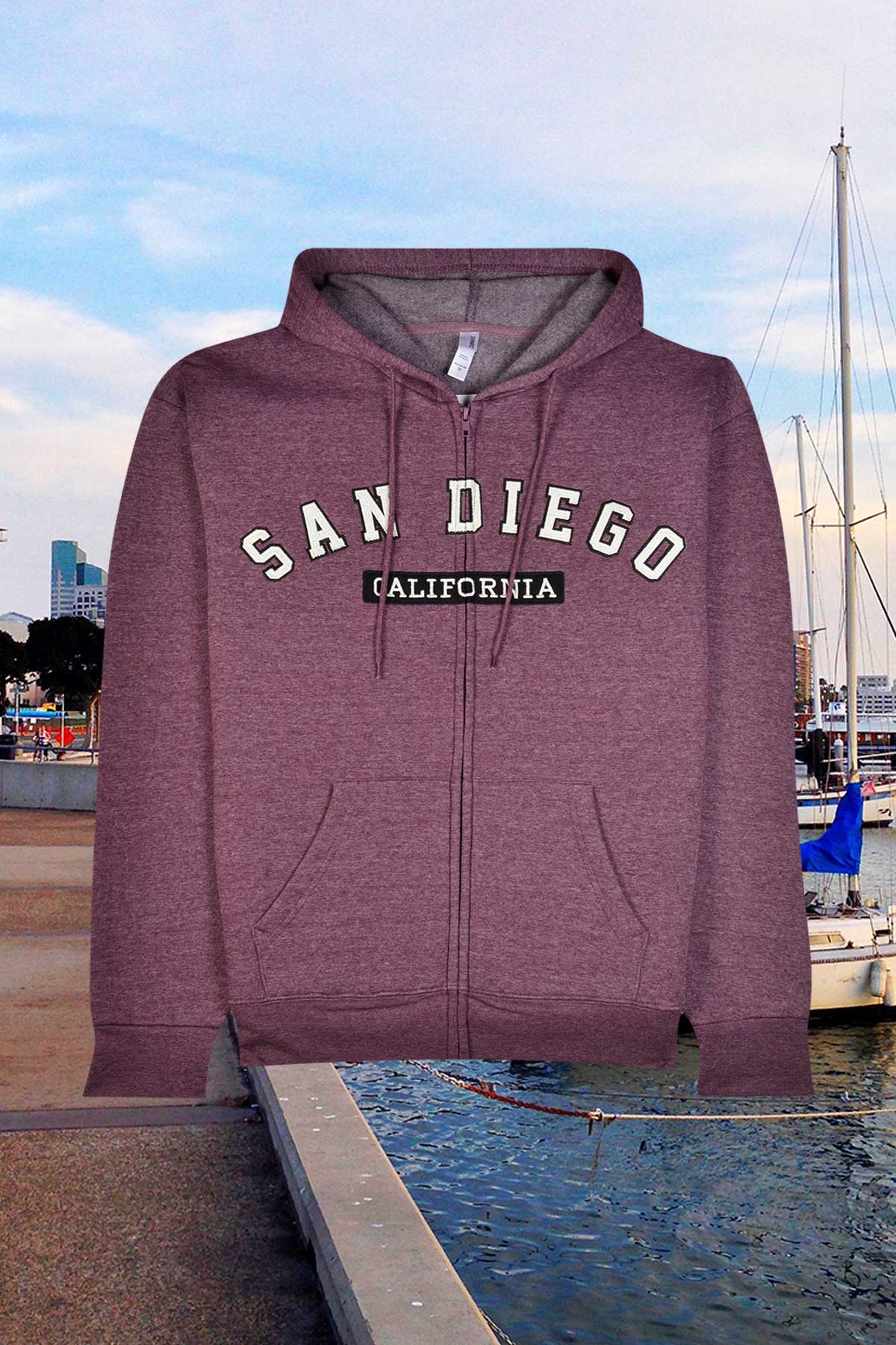 San Diego Zip Up Hoodie 