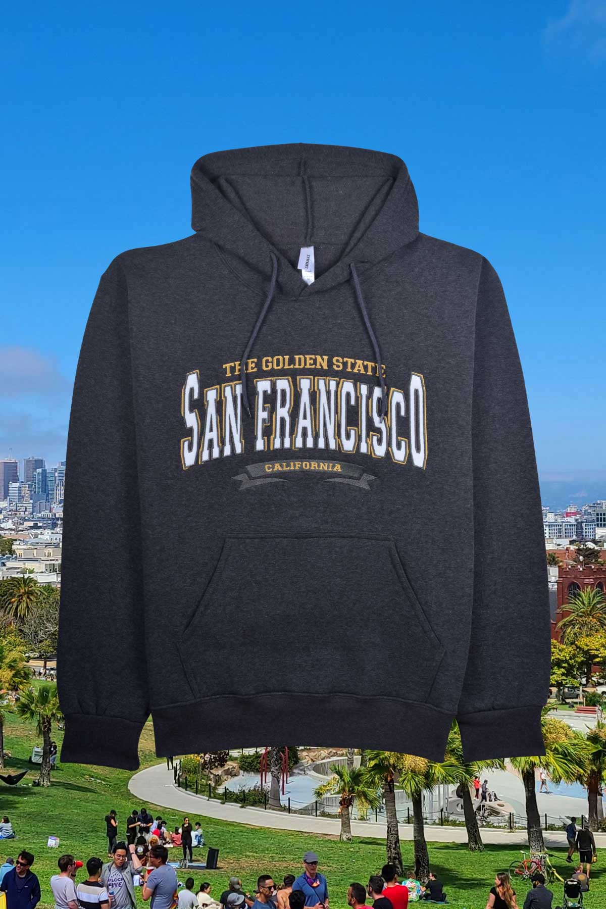 san francisco hoodie embroidered