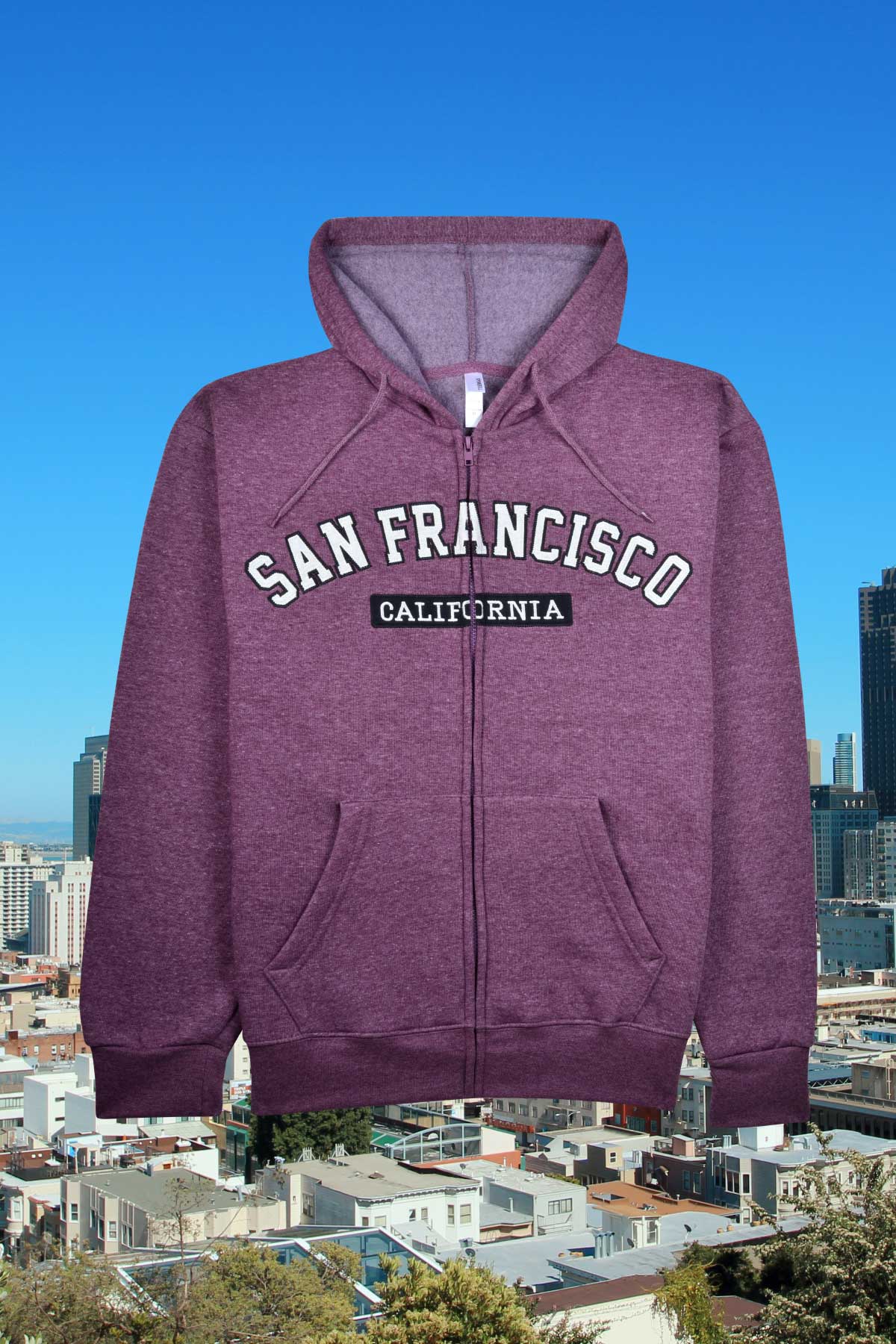 Embroidered San Francisco zip up hoodie 