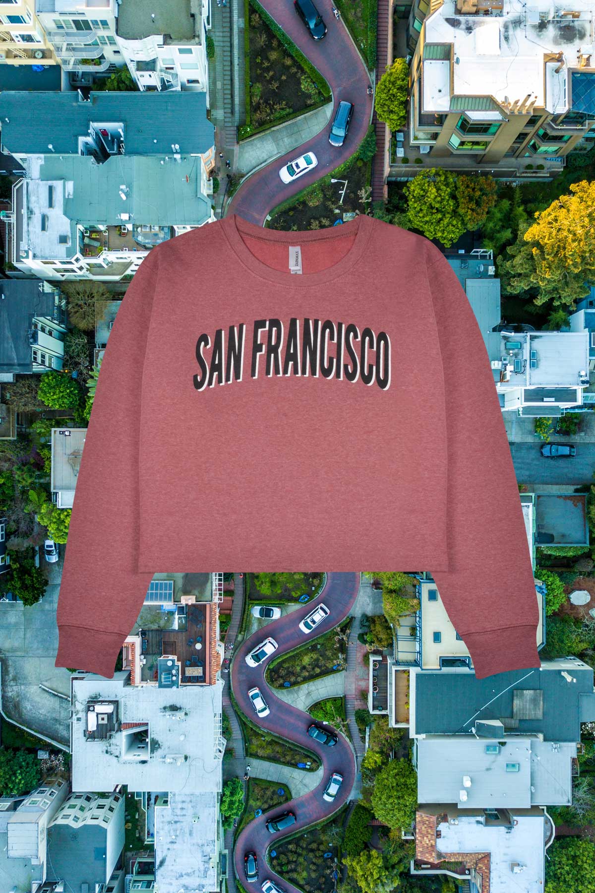 Women's San Francisco sweatshirt is mauve