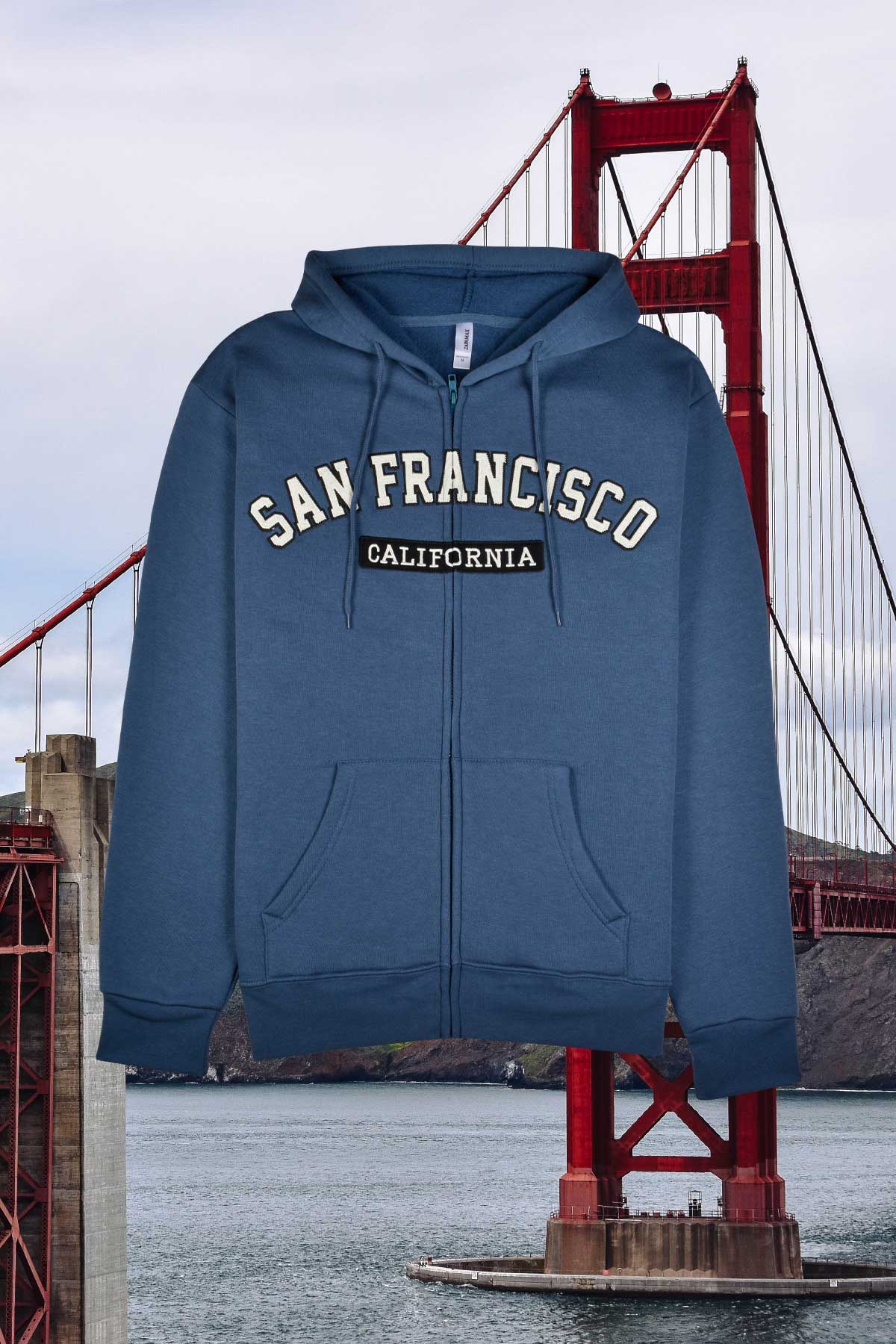 san francisco zip up hoodie