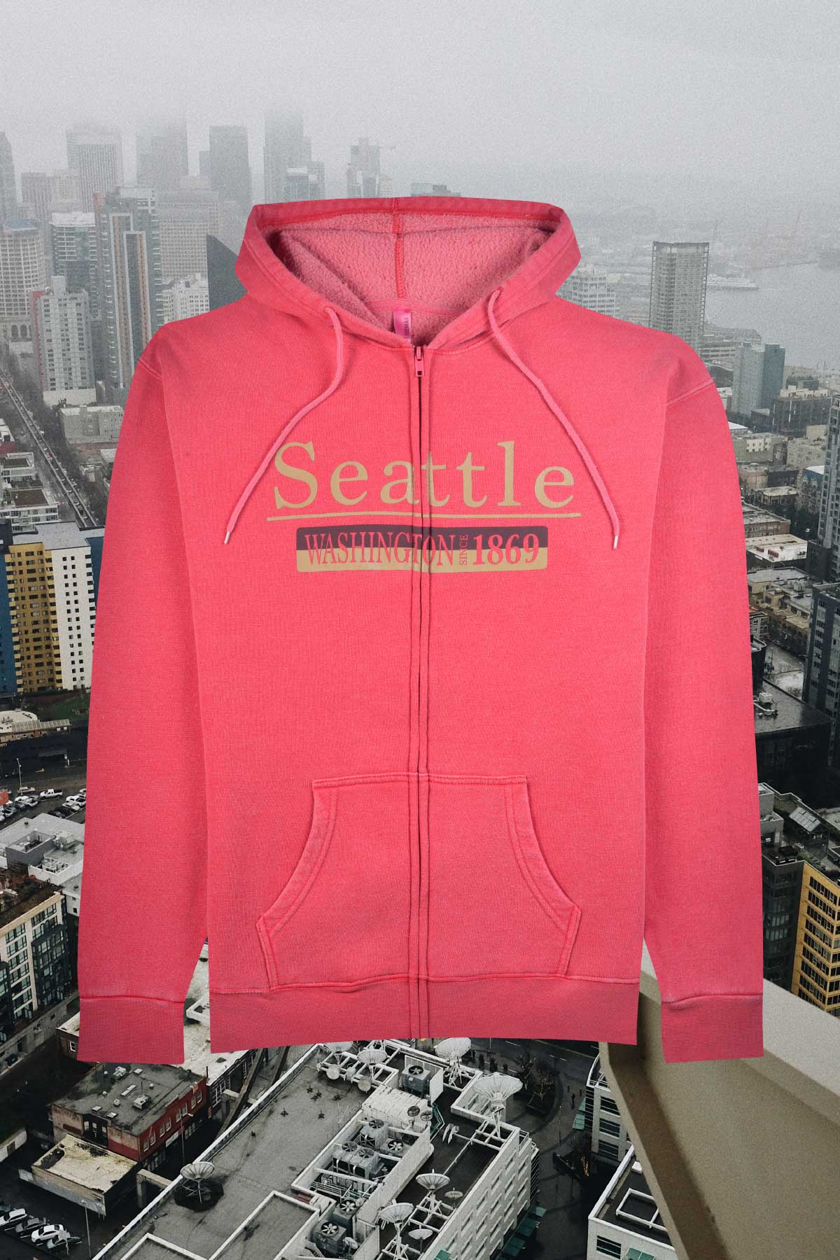 seattle zip up hoodie