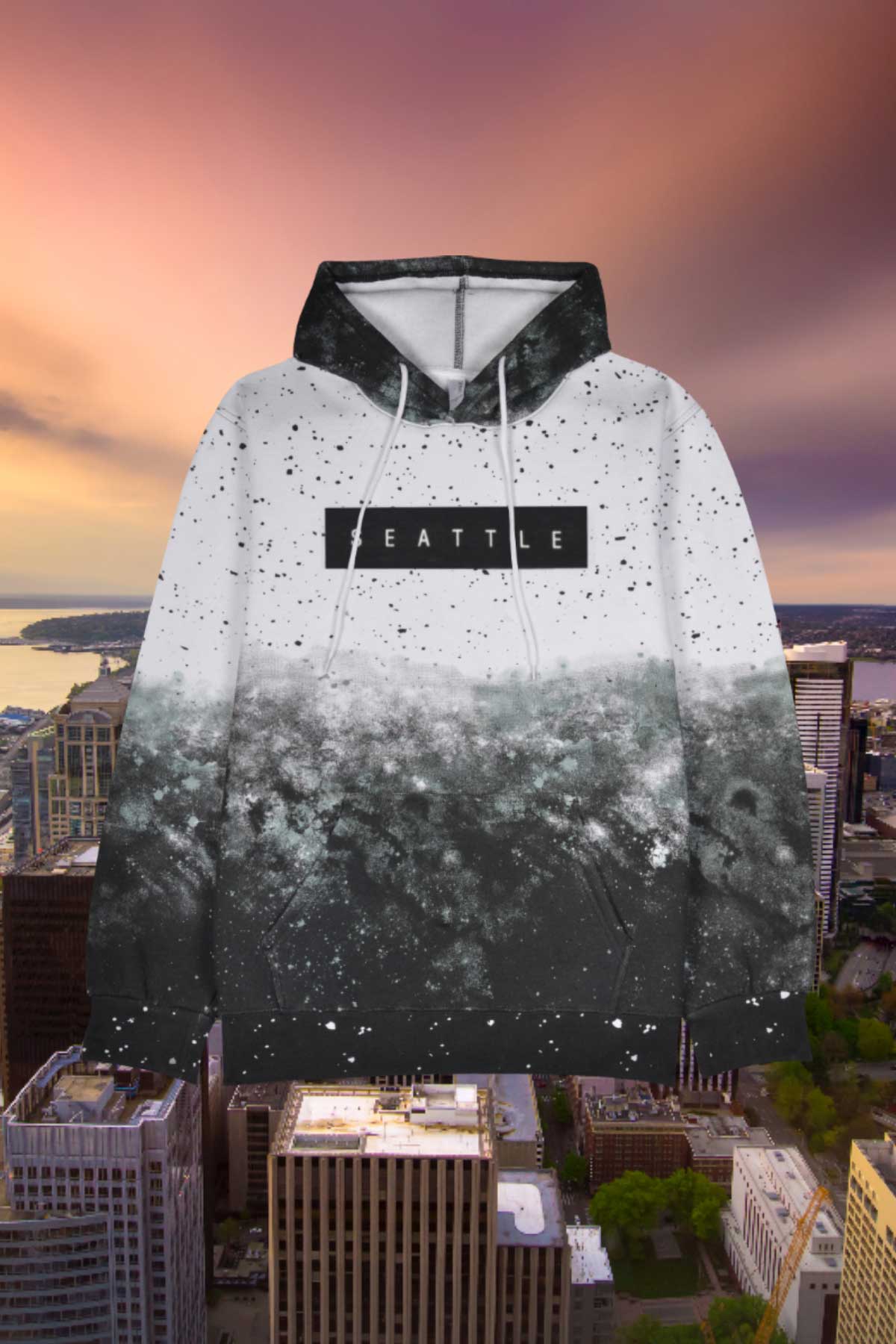 Seattle grunge hoodie for mens