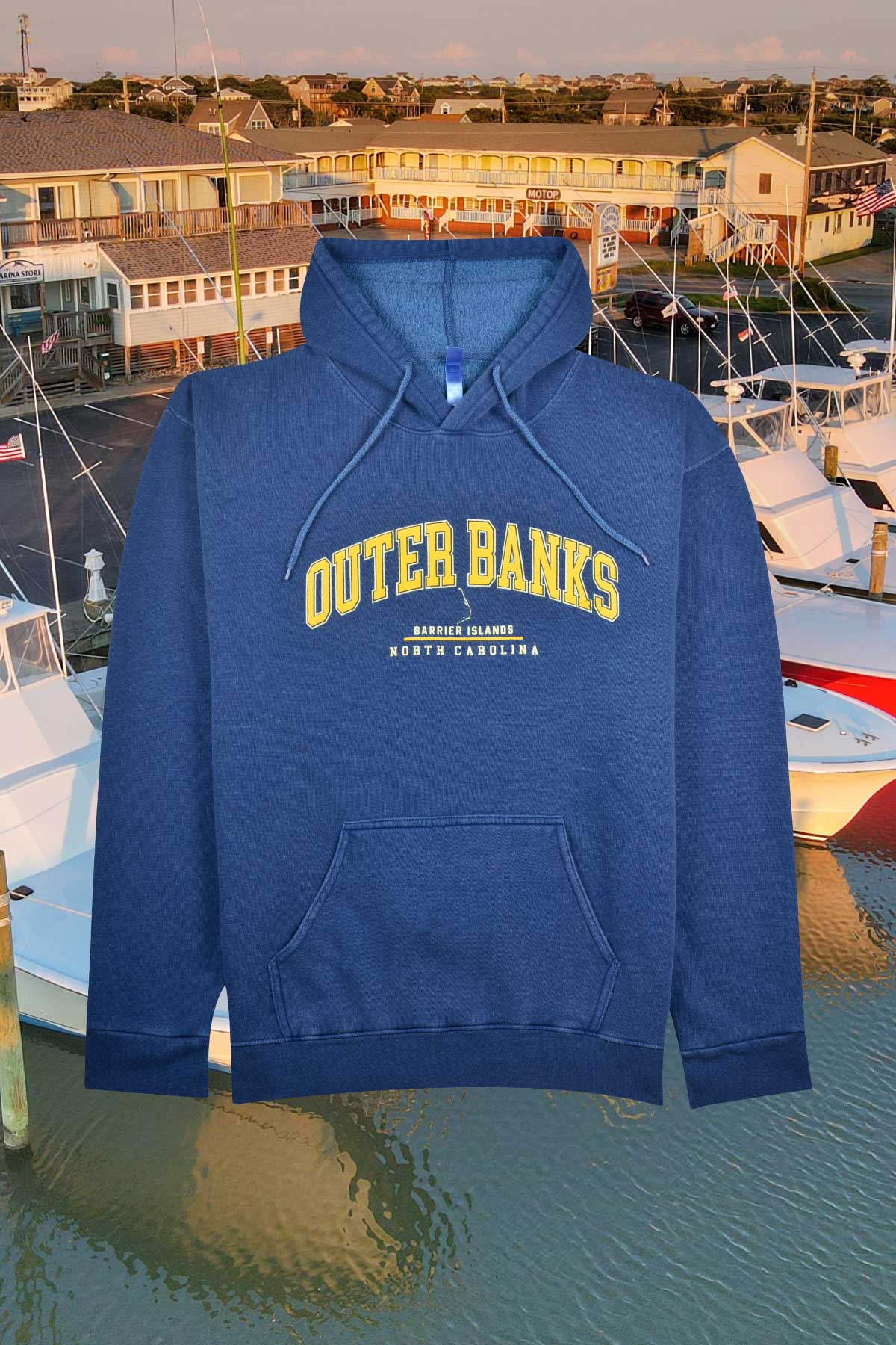 Vintage wash obx hoodie navy mens 