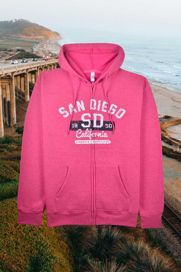 Zip up california hoodie women's