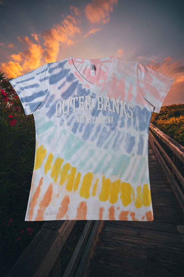 Outer banks tie dye t shirt women's