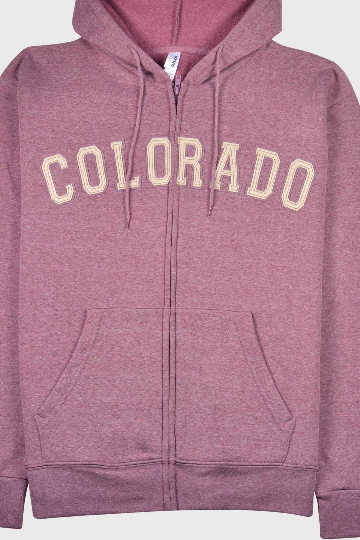 Colorado zip up fleece jacket with embroidery collegiate letters