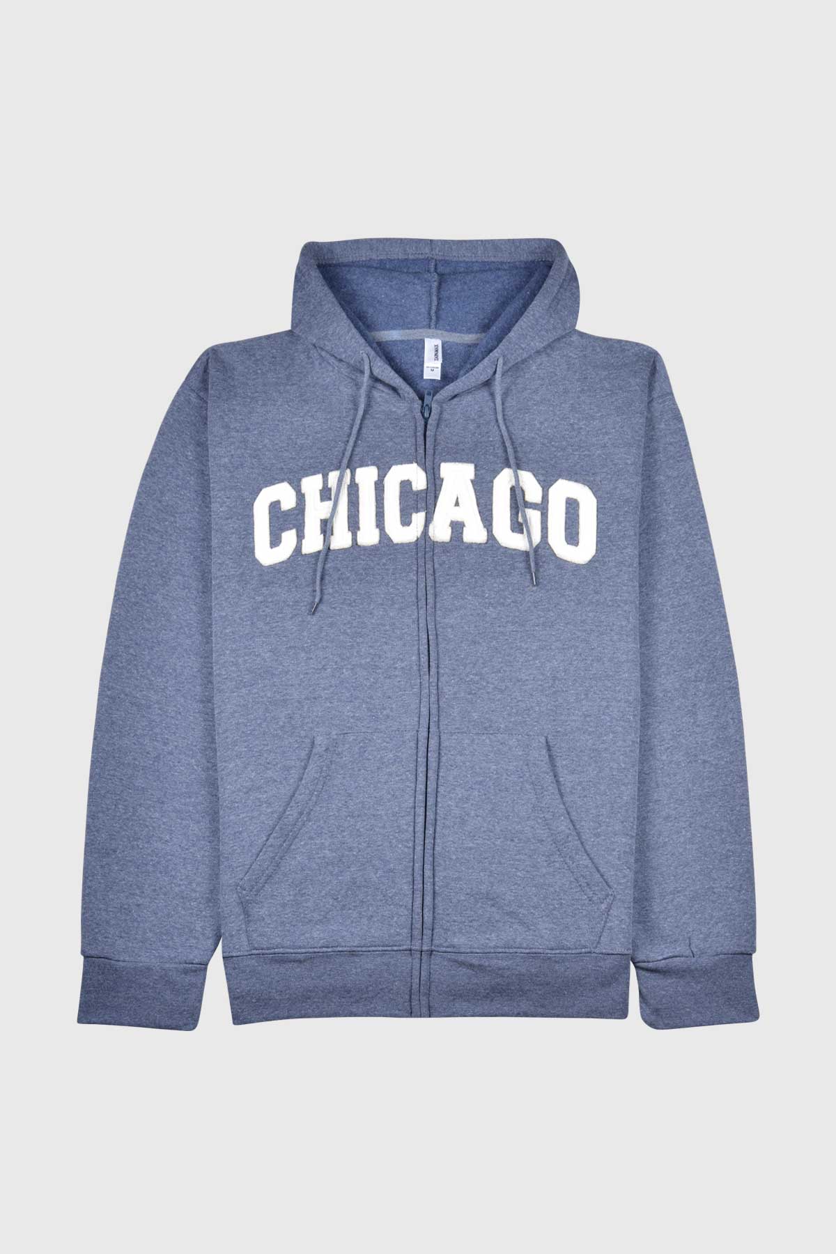 Stitched Chicago zip up fleece jacket