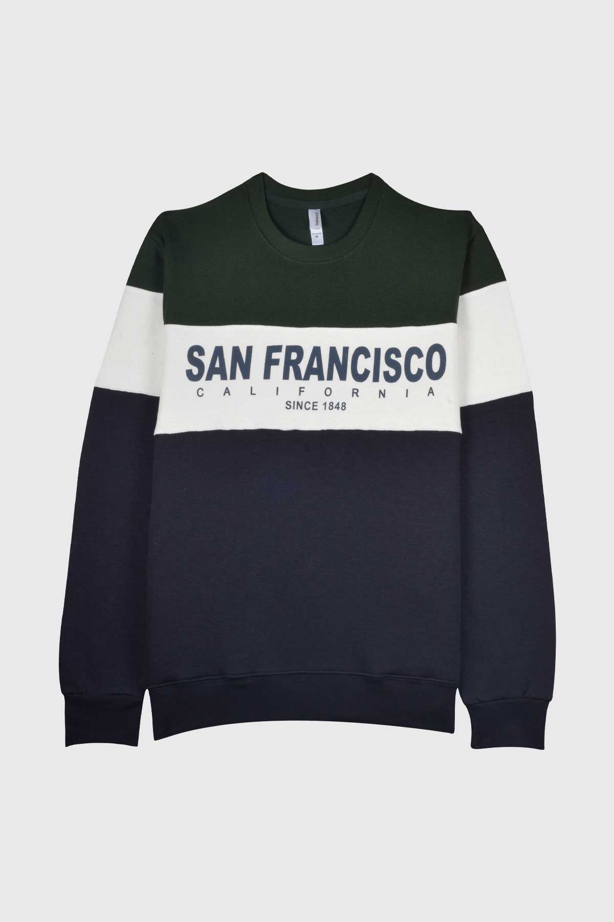 Color block sweatshirt with California letter graphic