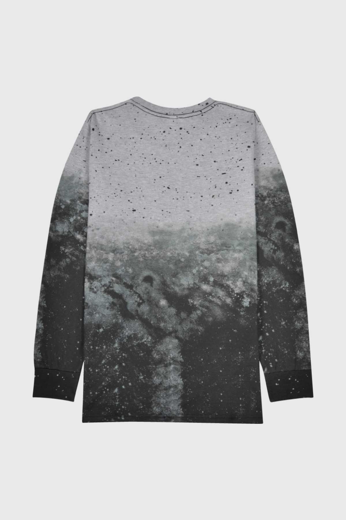 Men's urban long sleeve shirt with streetwear aesthetic. Cool men's long sleeve shirt with outer space style