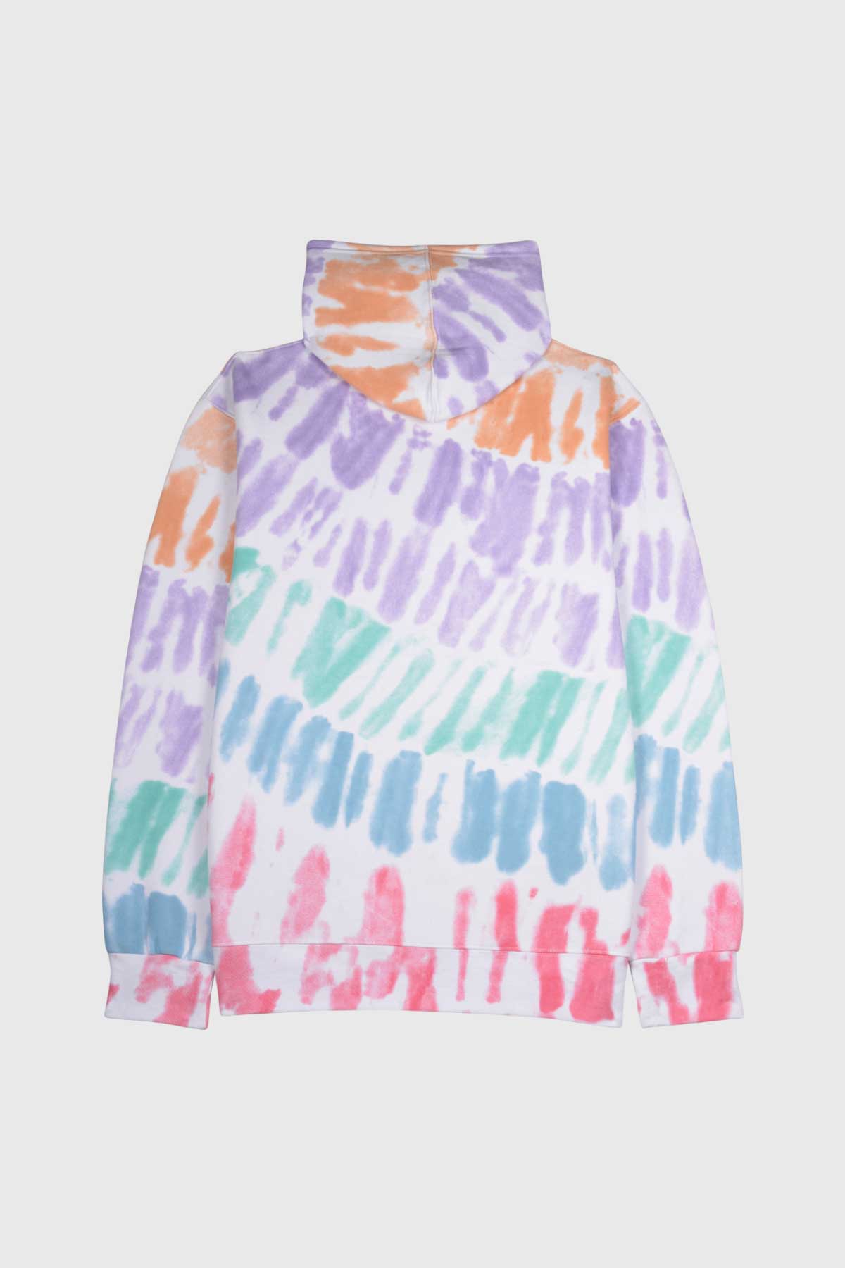 Multicolor tie-dye hoodie with Catalina Island