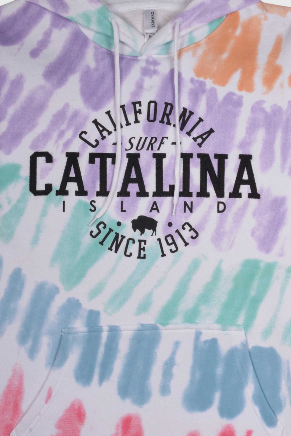 Rainbow dye California pullover fleece sweater 